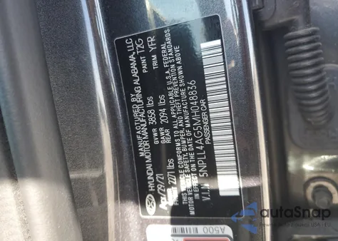 2021 Hyundai Elantra Se from USA, damaged, VIN 5NPLL4AG5MH048836